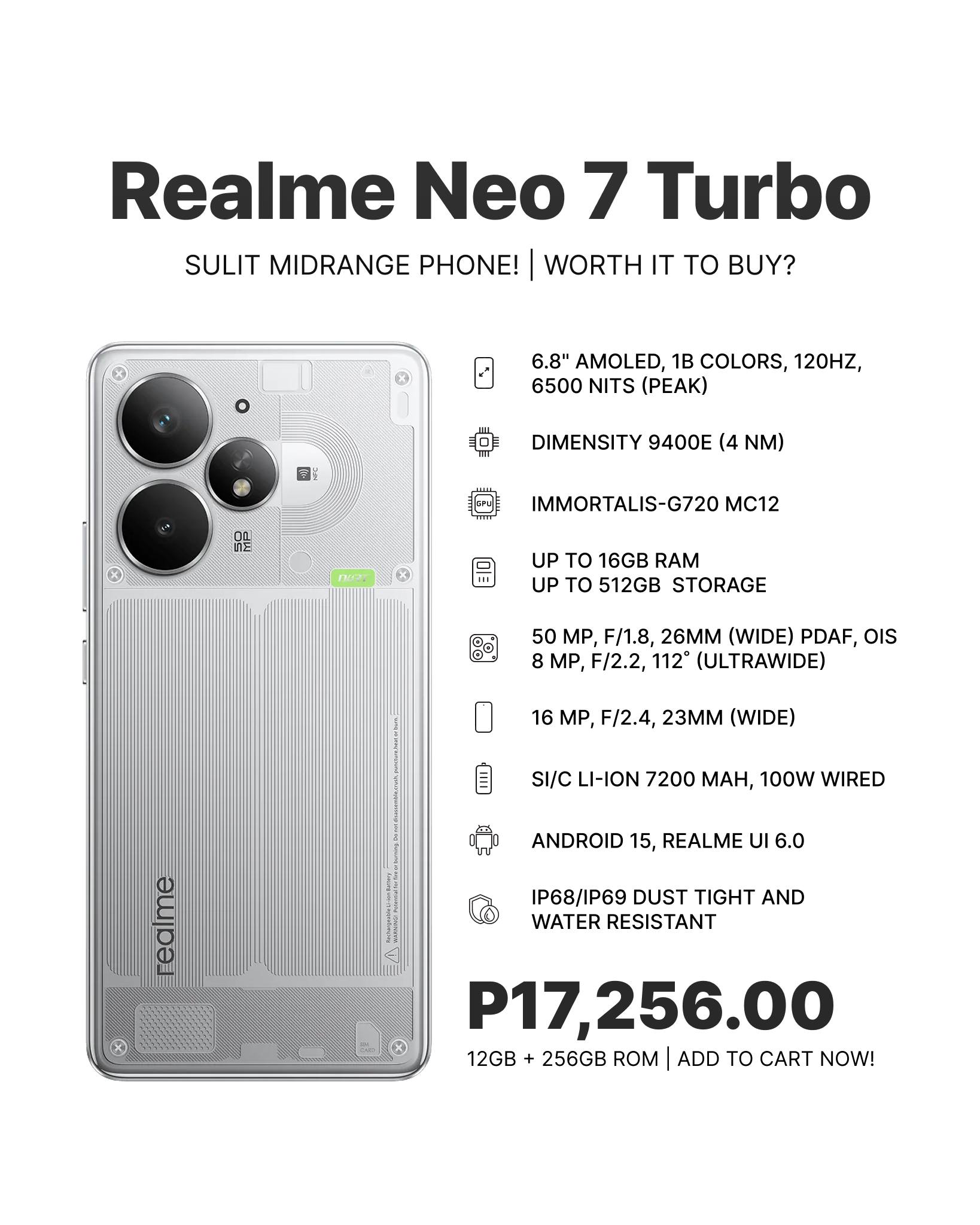 Realme Neo 7 Turbo Available Now! ?? Get here: https://s.lazada 