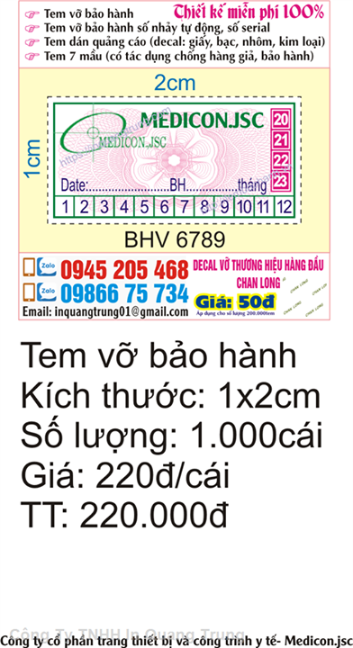 In tem bảo hành tại kon tum - In tem rách - Công ty In Quang Trung sản ...