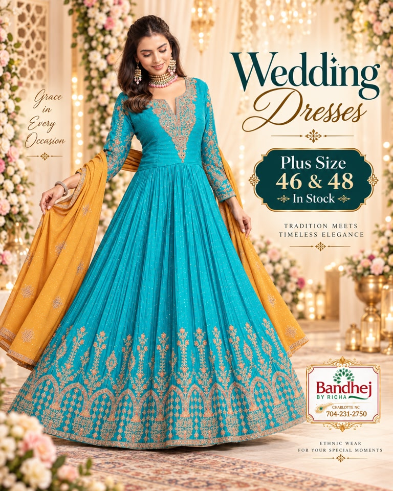 plus size formal dresses charlotte nc Plus-size Indian wedding gowns in stock at Bandhej By Richa 2601225MONTCE
