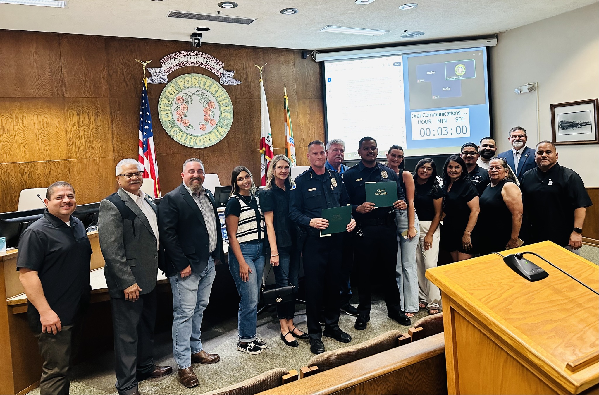 The City Council recognized Chief... - cityofporterville_ca | Facebook