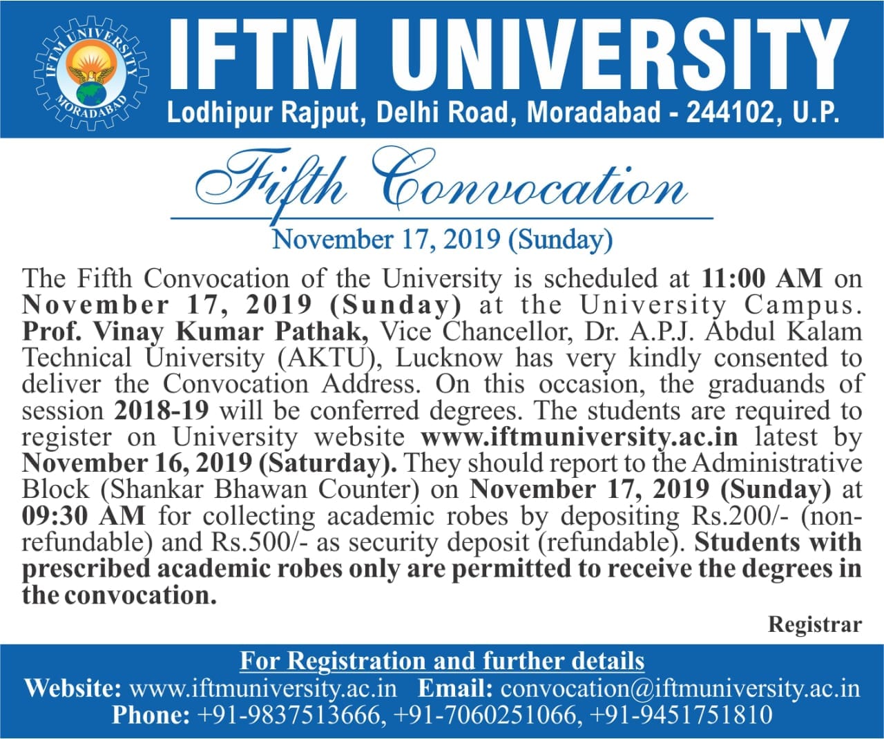 IFTM University - 5th #convocation of #iftmuniversity | Facebook