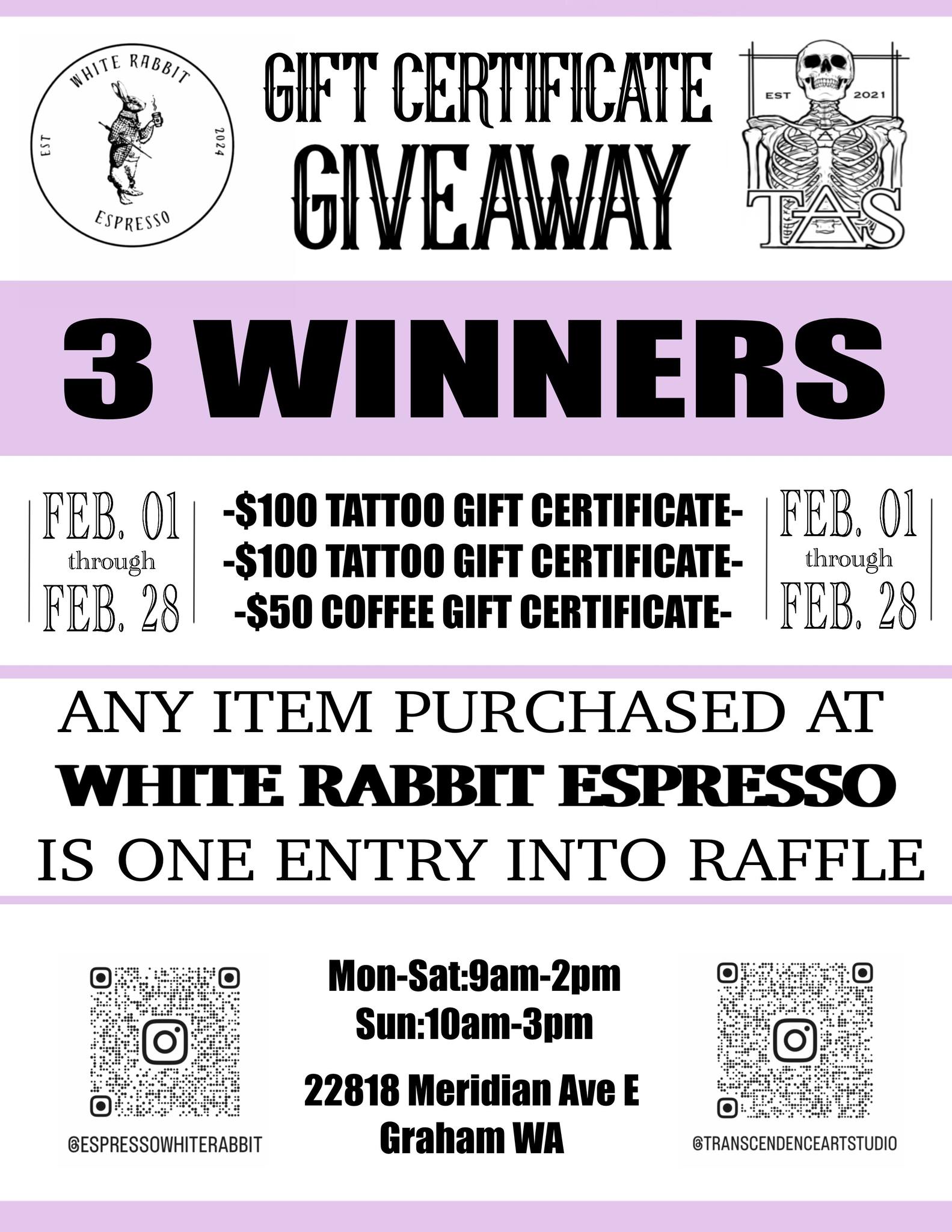 🔥🔥COFFEE & TATTOO RAFFLE🔥🔥