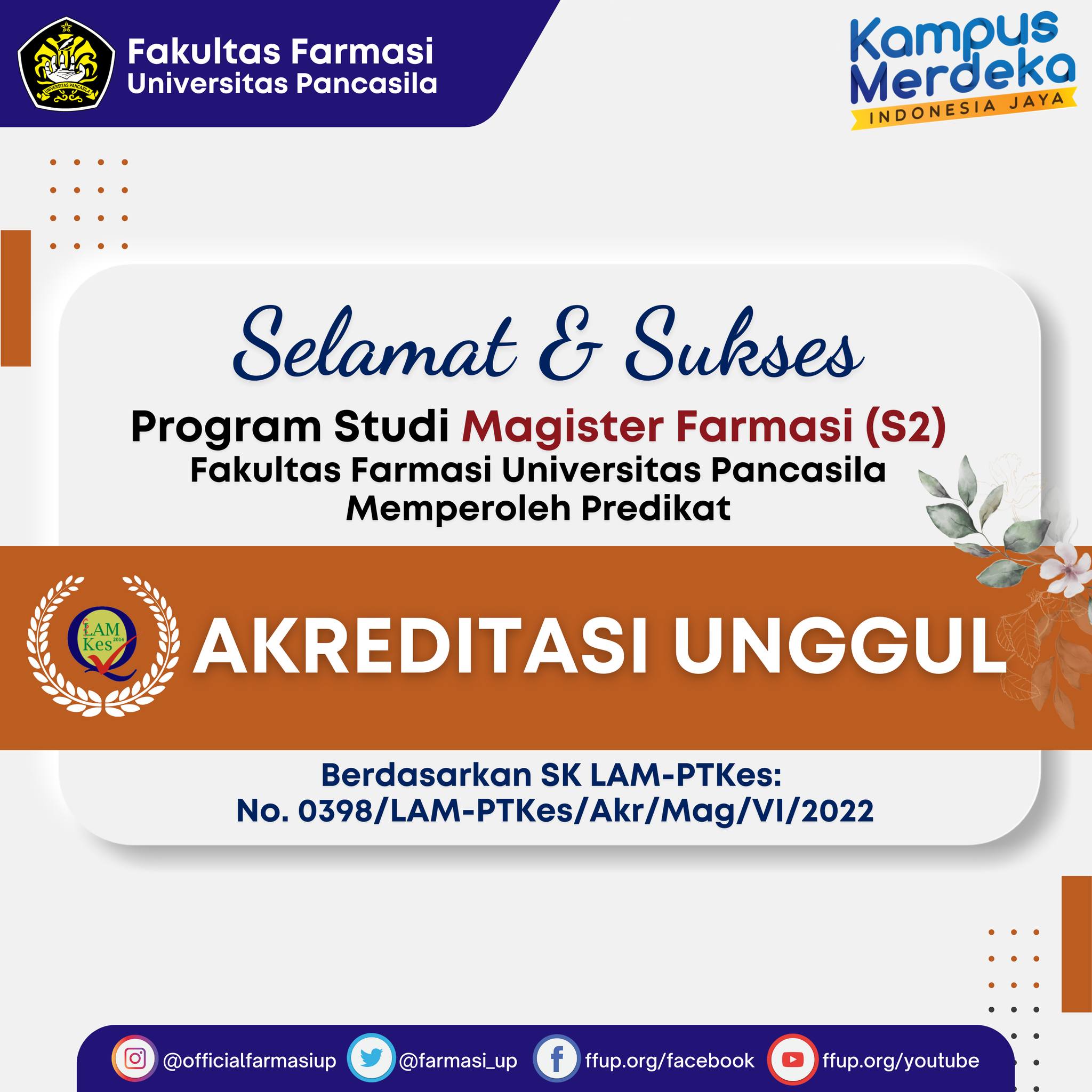 Kampus - Selamat dan sukses atas diraihnya "Akreditasi Unggul" Prodi ...