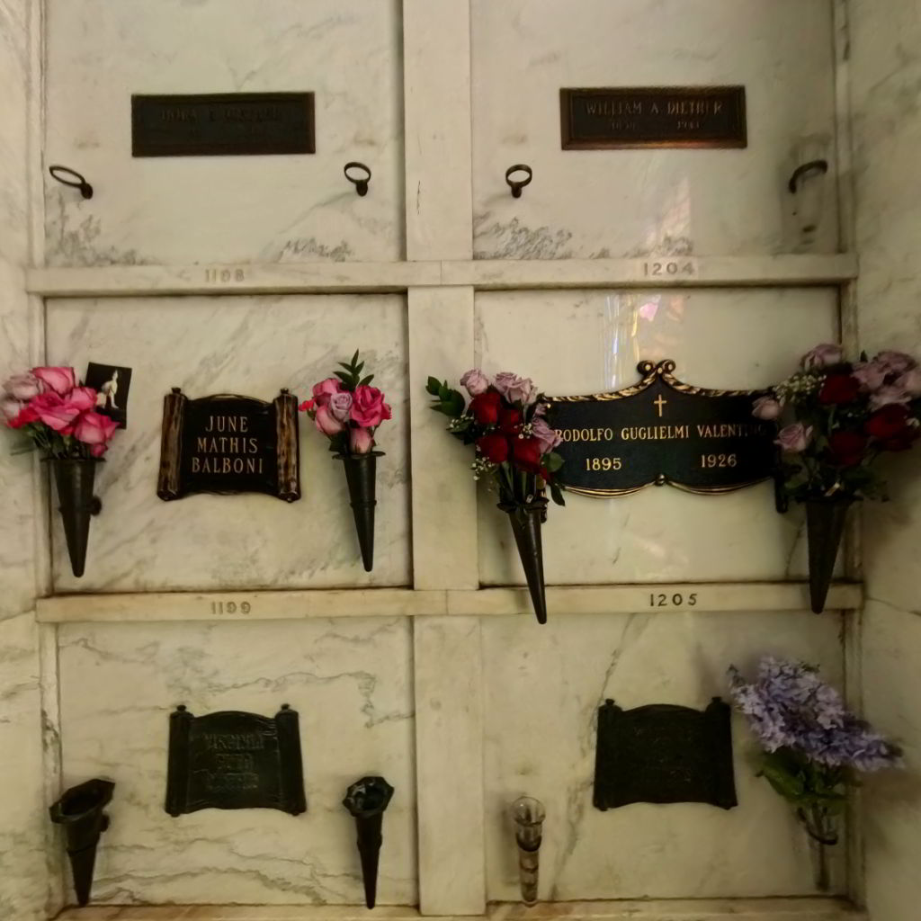 What's - Visiting the graves of Rudolph Valentino & June Mathis at # ...