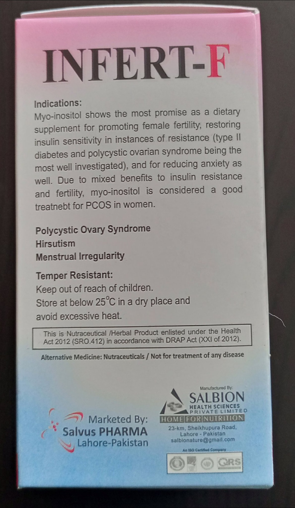 INFERT- F Sachet ~support female... - AUR multi vitamins | Facebook