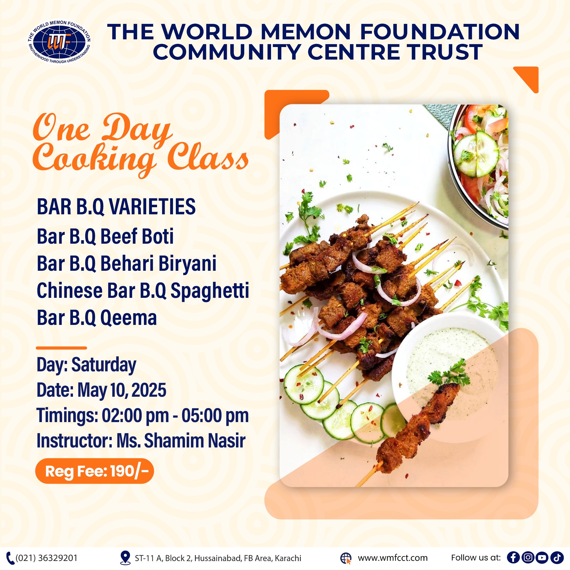 The World - VOCATIONAL TRAINING CENTRE SCHEDULE ONE DAY COOKING BAR B.Q ...
