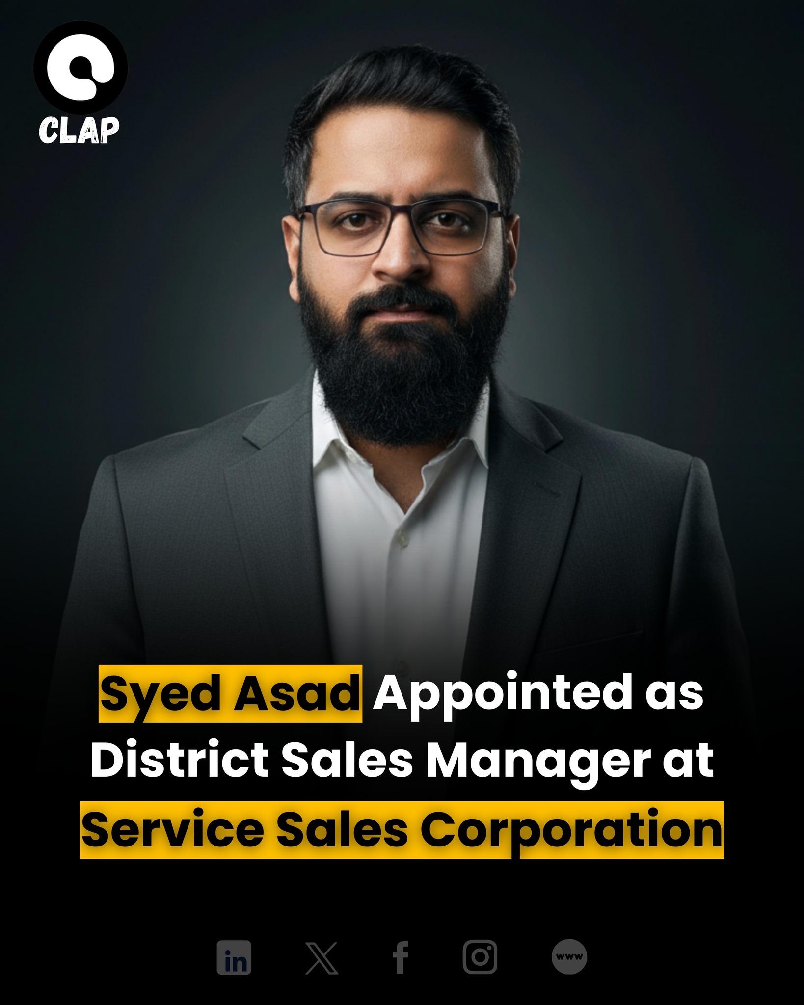 Clap - Syed Asad has stepped into a new leadership role as District ...