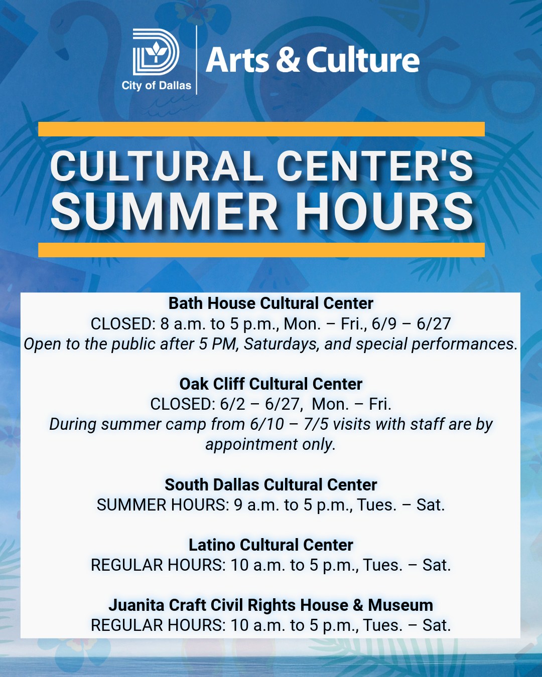 ☀️Summer is... - City of Dallas Office of Arts and Culture | Facebook