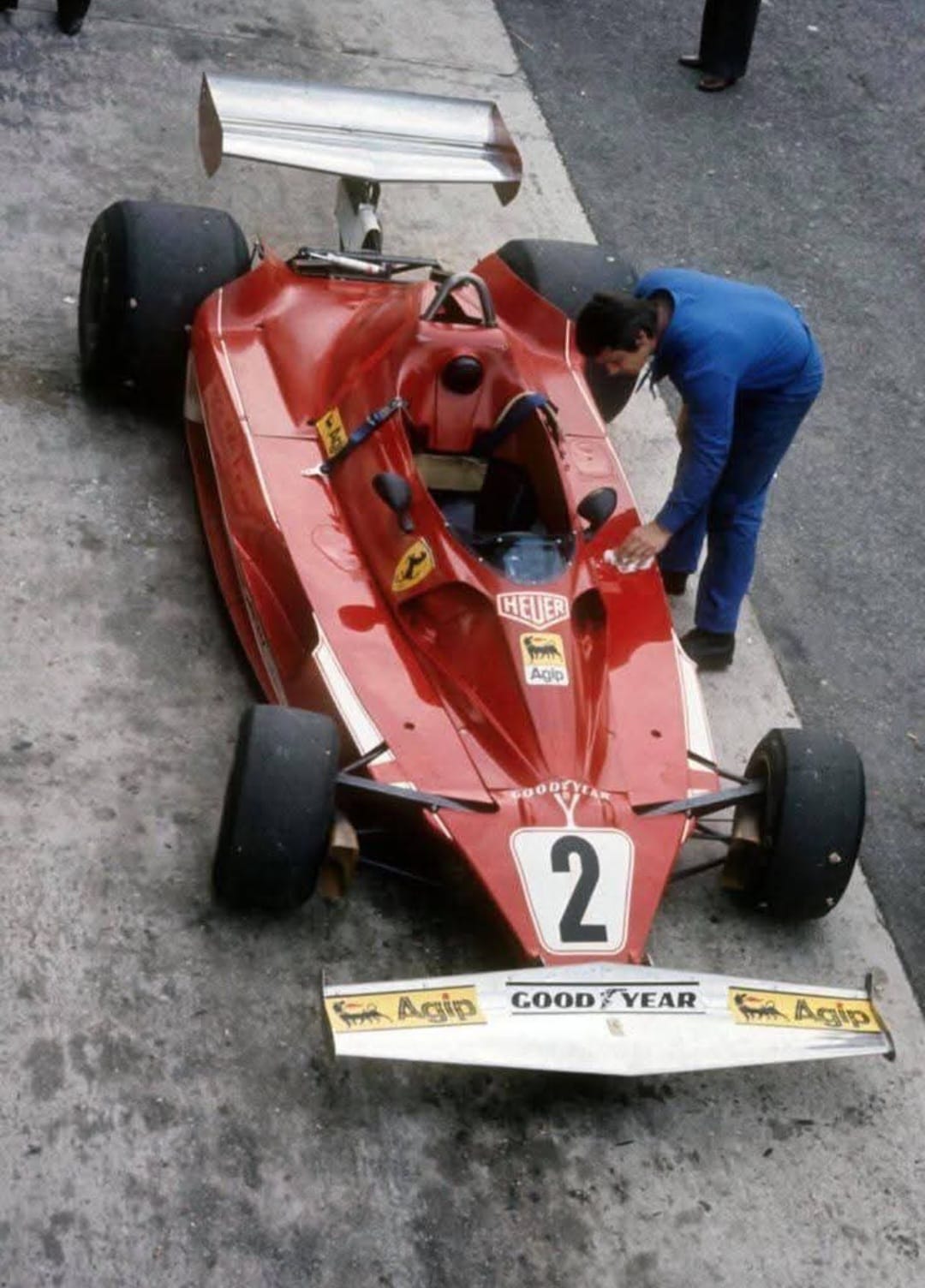 Photo Vintage FERRARI 312 T2 - Clay Regazzoni - Grand Prix Du Japon F1 Fuji 1976 - Réf A.019484 - Occasion
