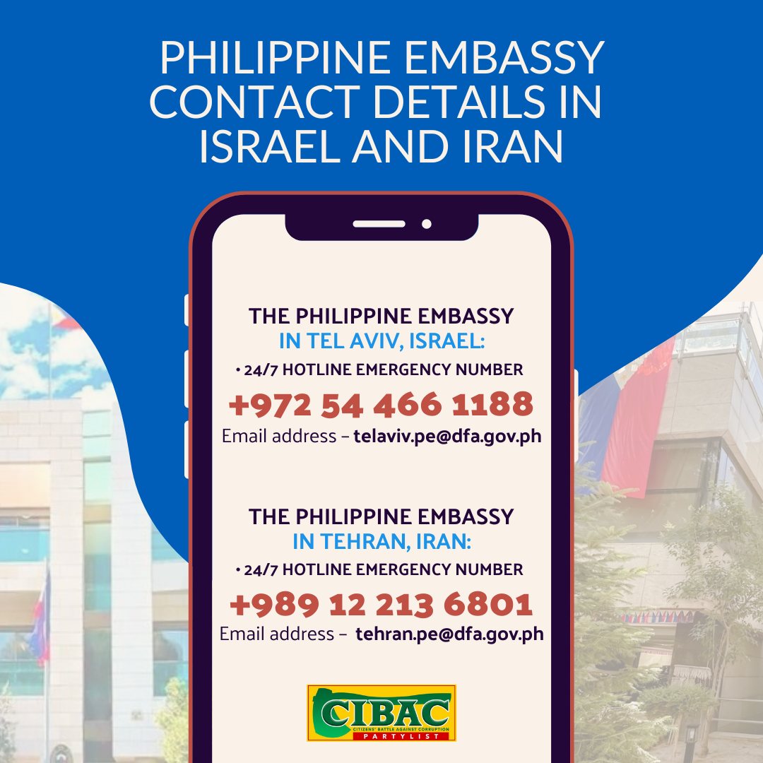 CIBAC - Itinaas na po sa Alert level 3 ang crisis alert sa Israel at ...