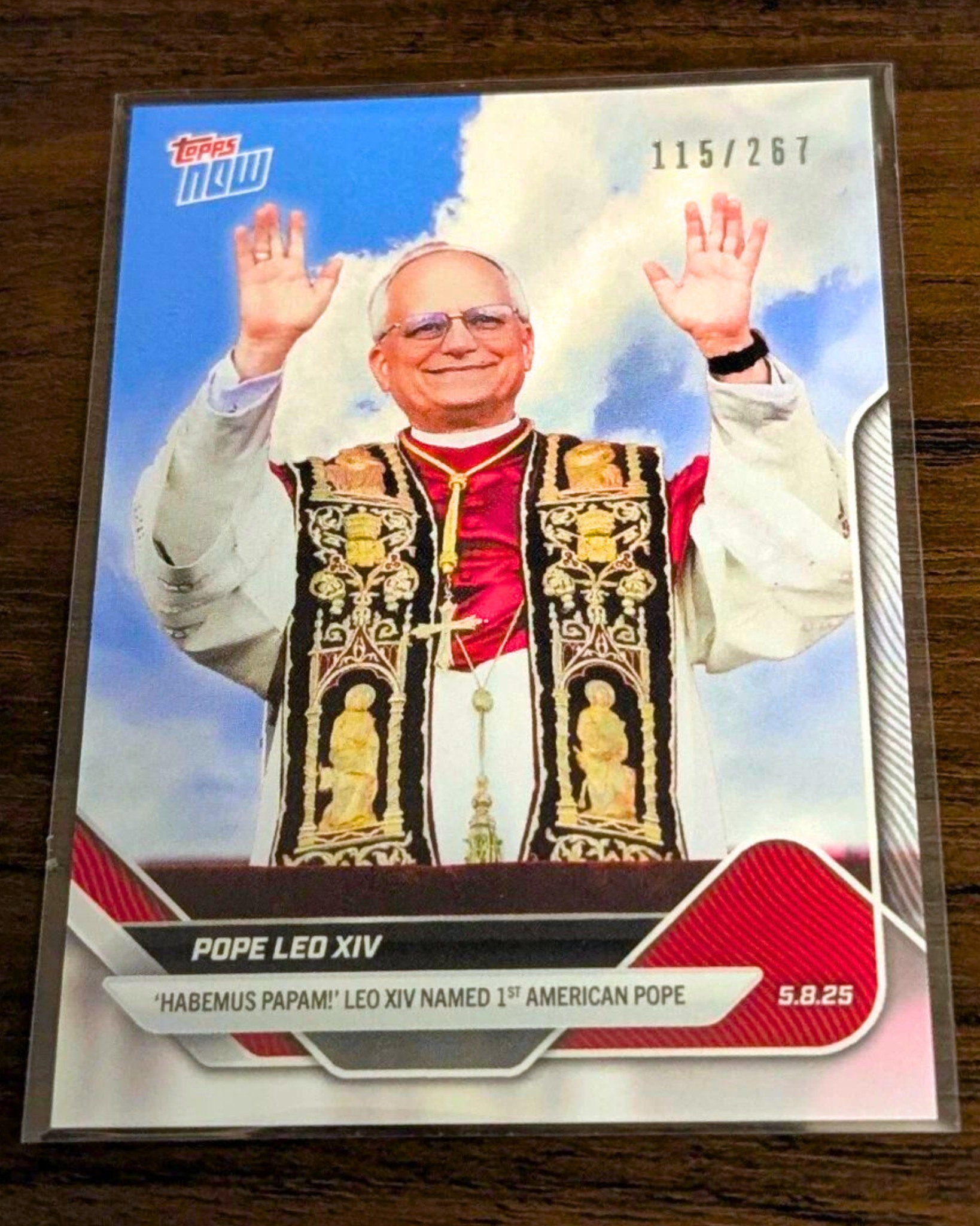 Someone actually got Pope Leo XIV to sign a trading card of
