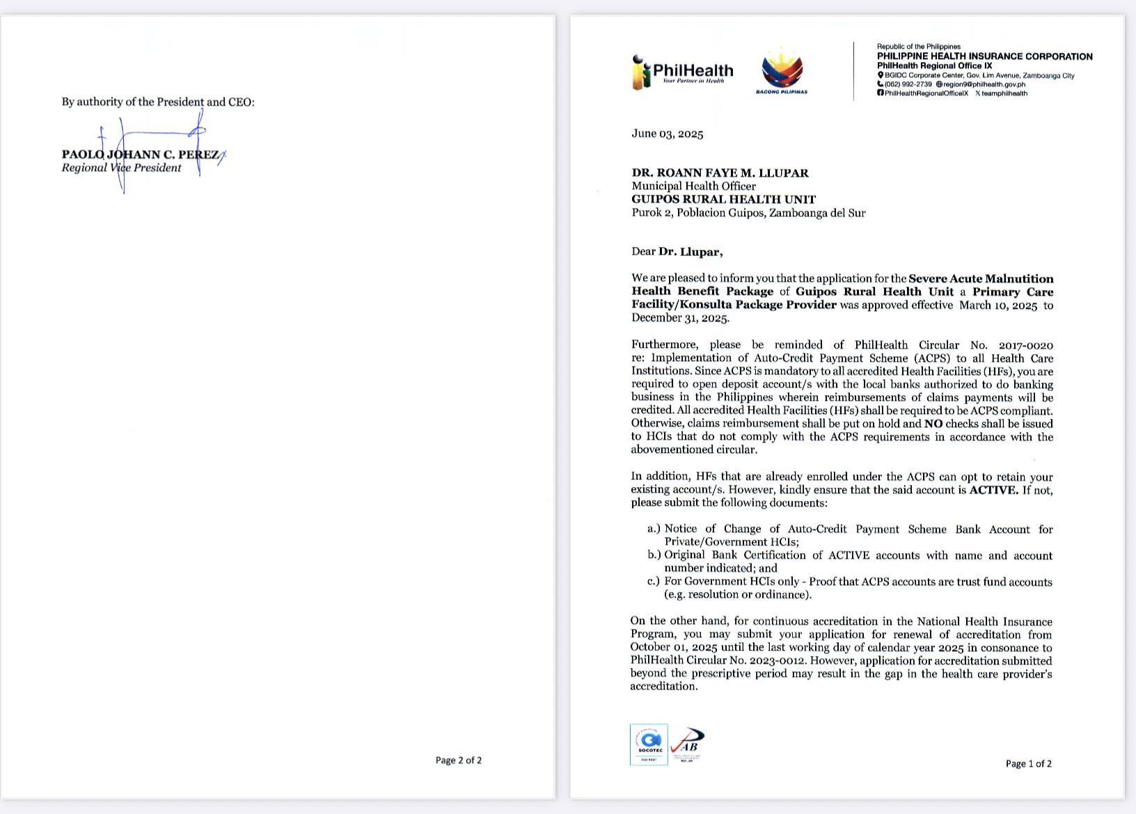 Guipos - We are proud to share that the Rural Health Unit (RHU) of ...