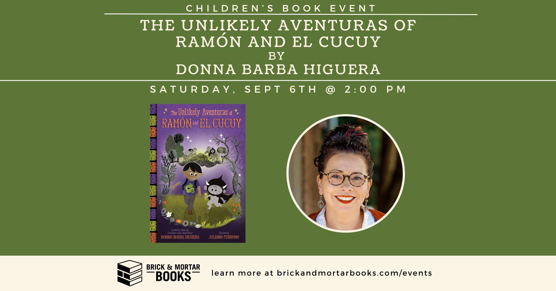 Donna Barba Higuera, author of THE UNLIKELY AVENTURAS OF RAMÓN AND EL CUCUY