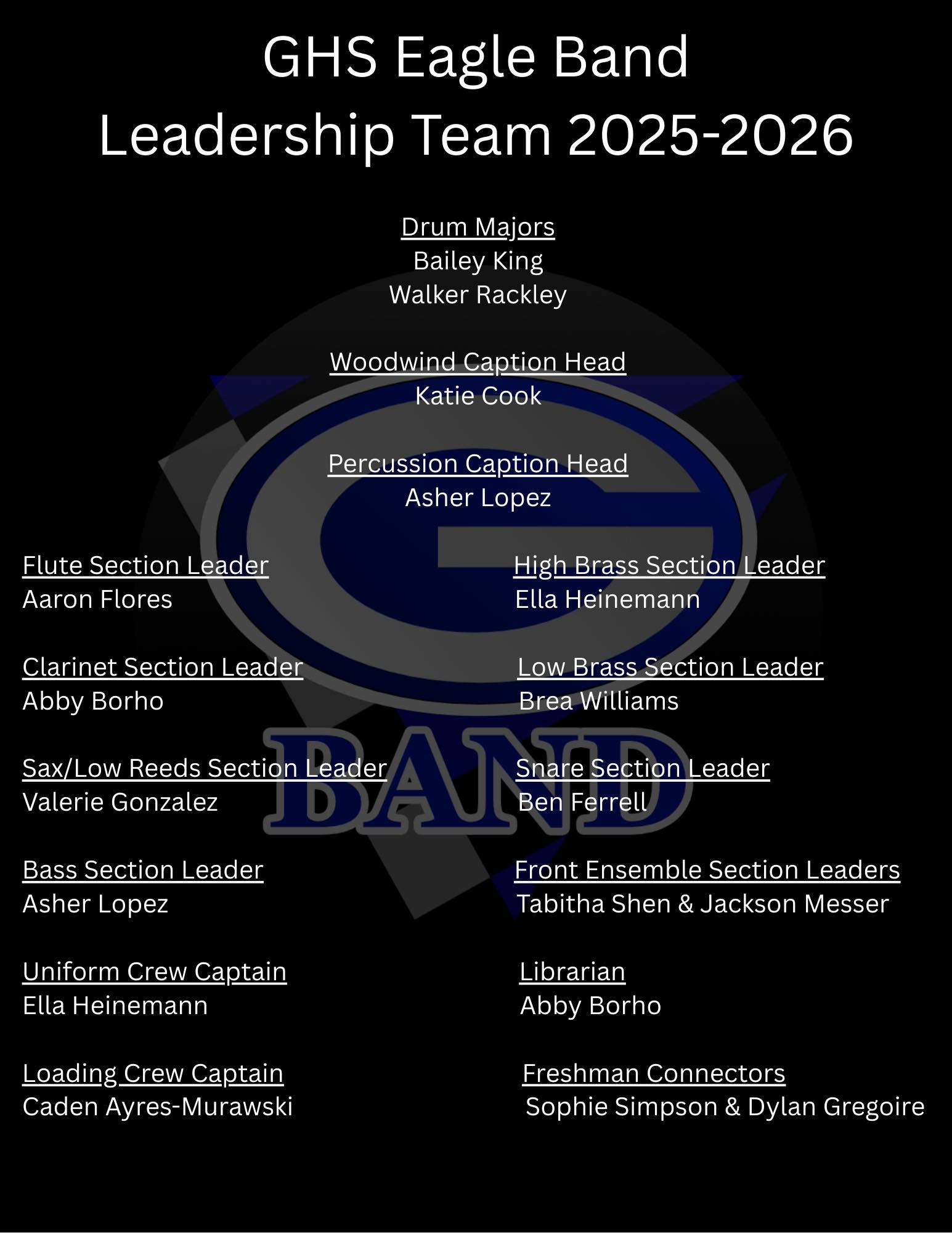 GHS - Congratulations to the following GHS Band students on making the ...