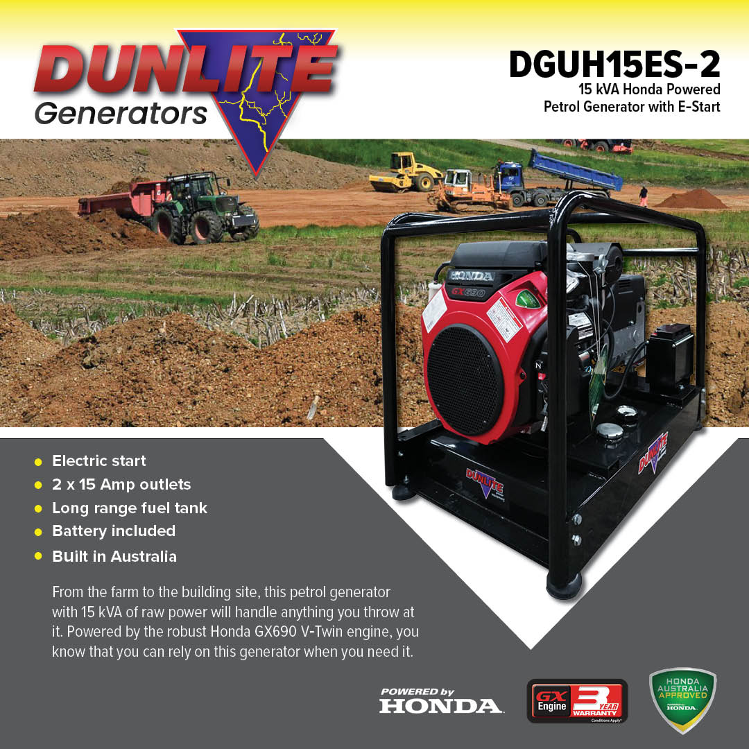 Dunlite - From the farm to the building site, this petrol generator ...
