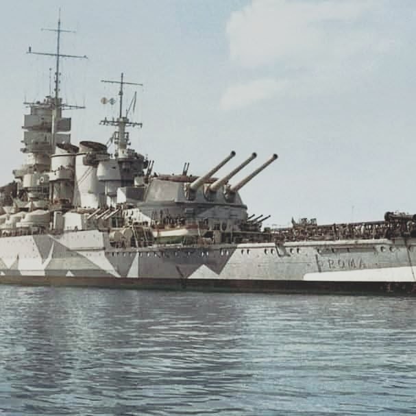 Navy - Italian battleship Roma — the pride of the Regia Marina and the ...