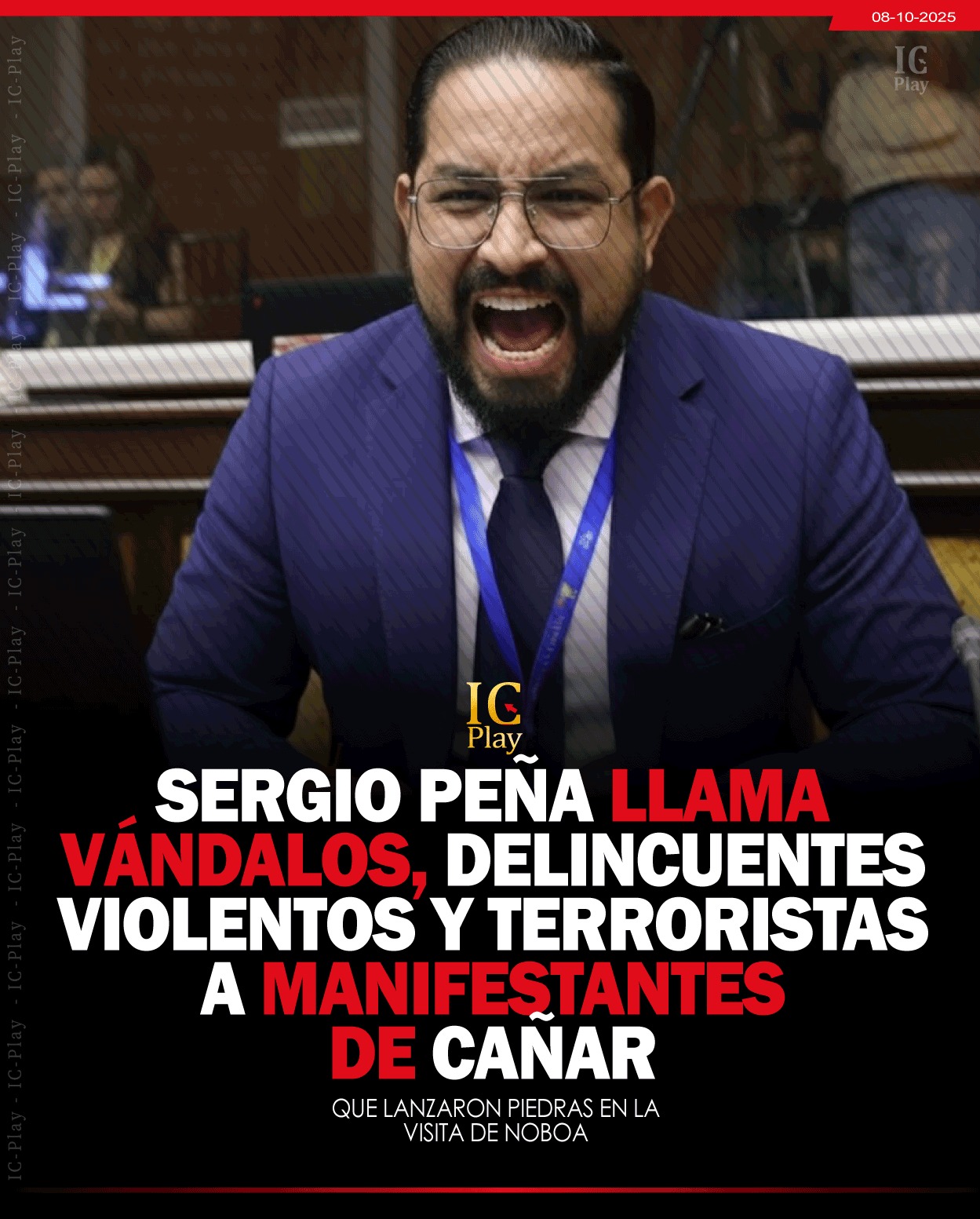 IC-Play - #IC / El asambleísta Sergio Peña, quien llegó a la Asamblea ...