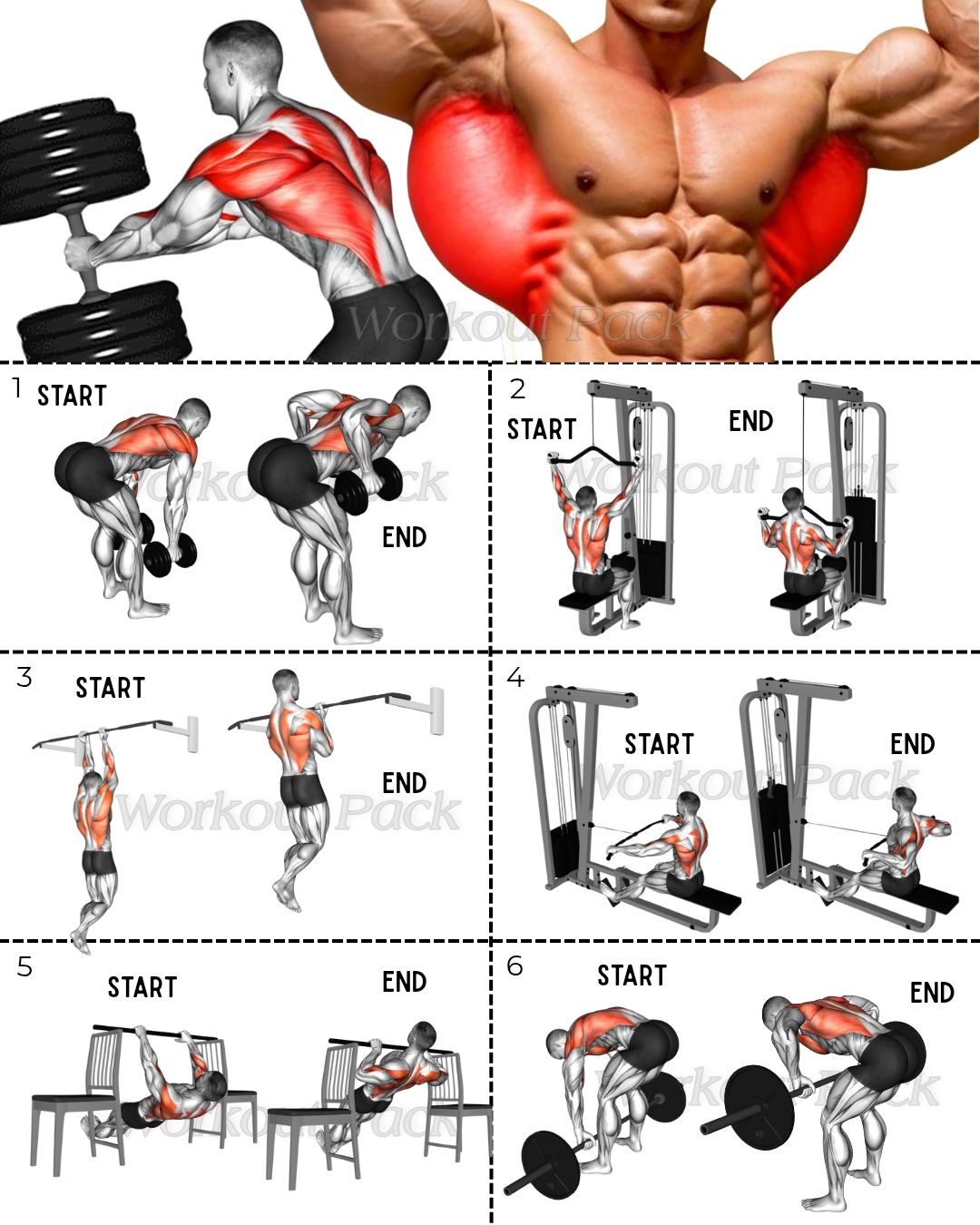 Workout - Top 6 Best Exercises To Build Wide Back - Back Workout ...