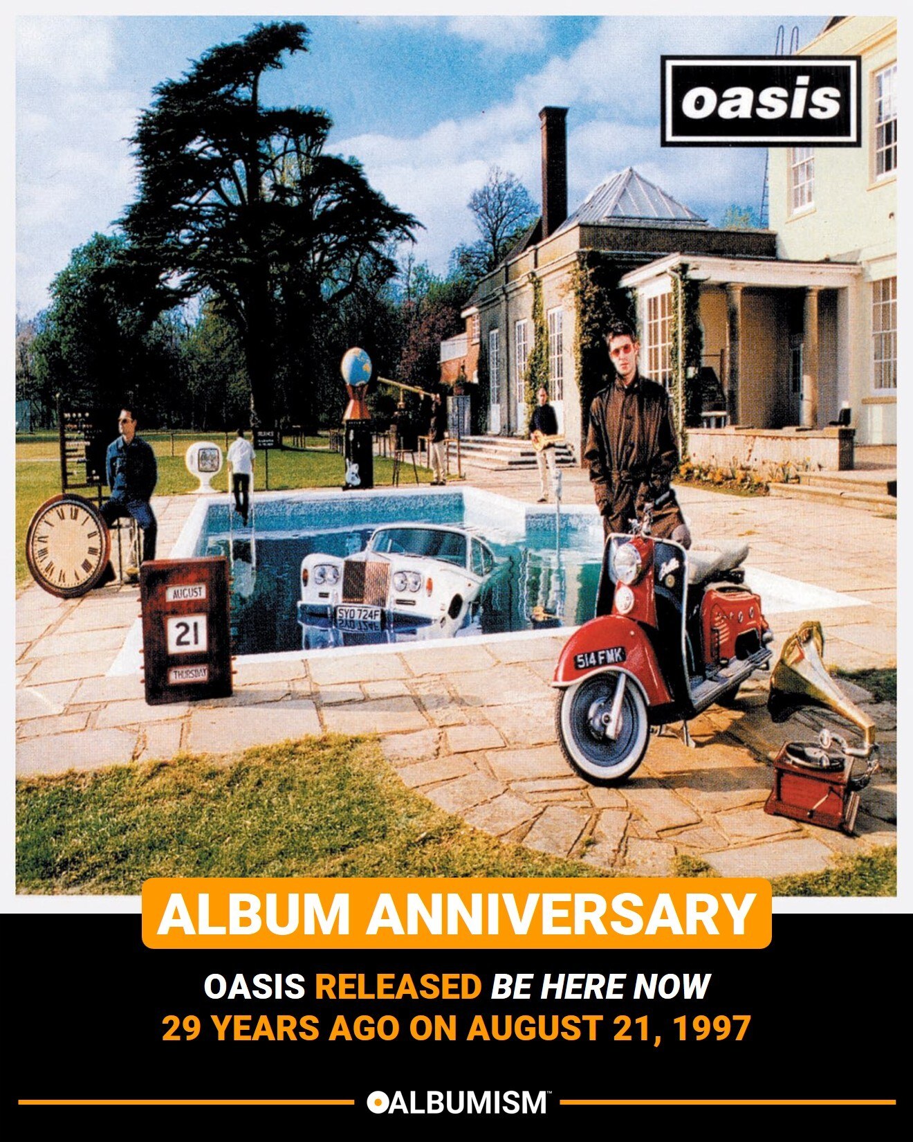 Oasis released 'Be Here Now' 29 years ago on August 21, 1997.