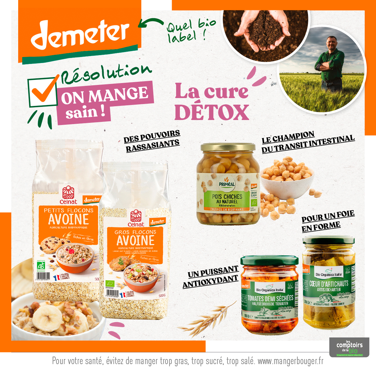 Les - #en2023onmangesainement 💚 Aujourd'hui zoom sur le label Demeter ...