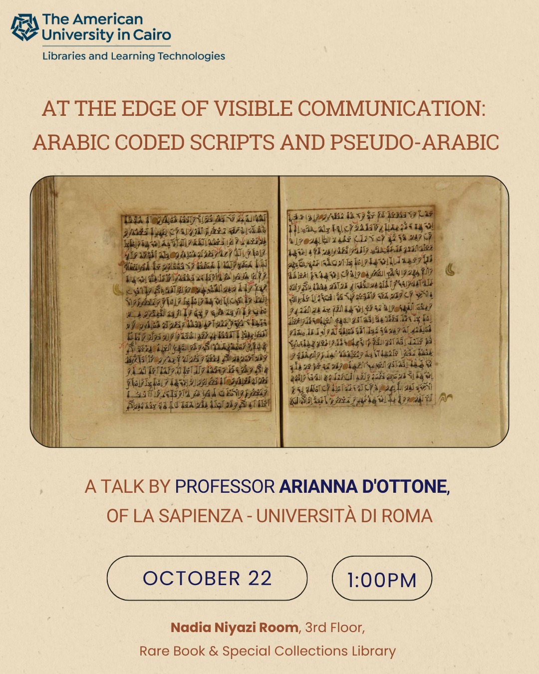 AUC - At the Edge of Visible Communication Join us for a special talk ...