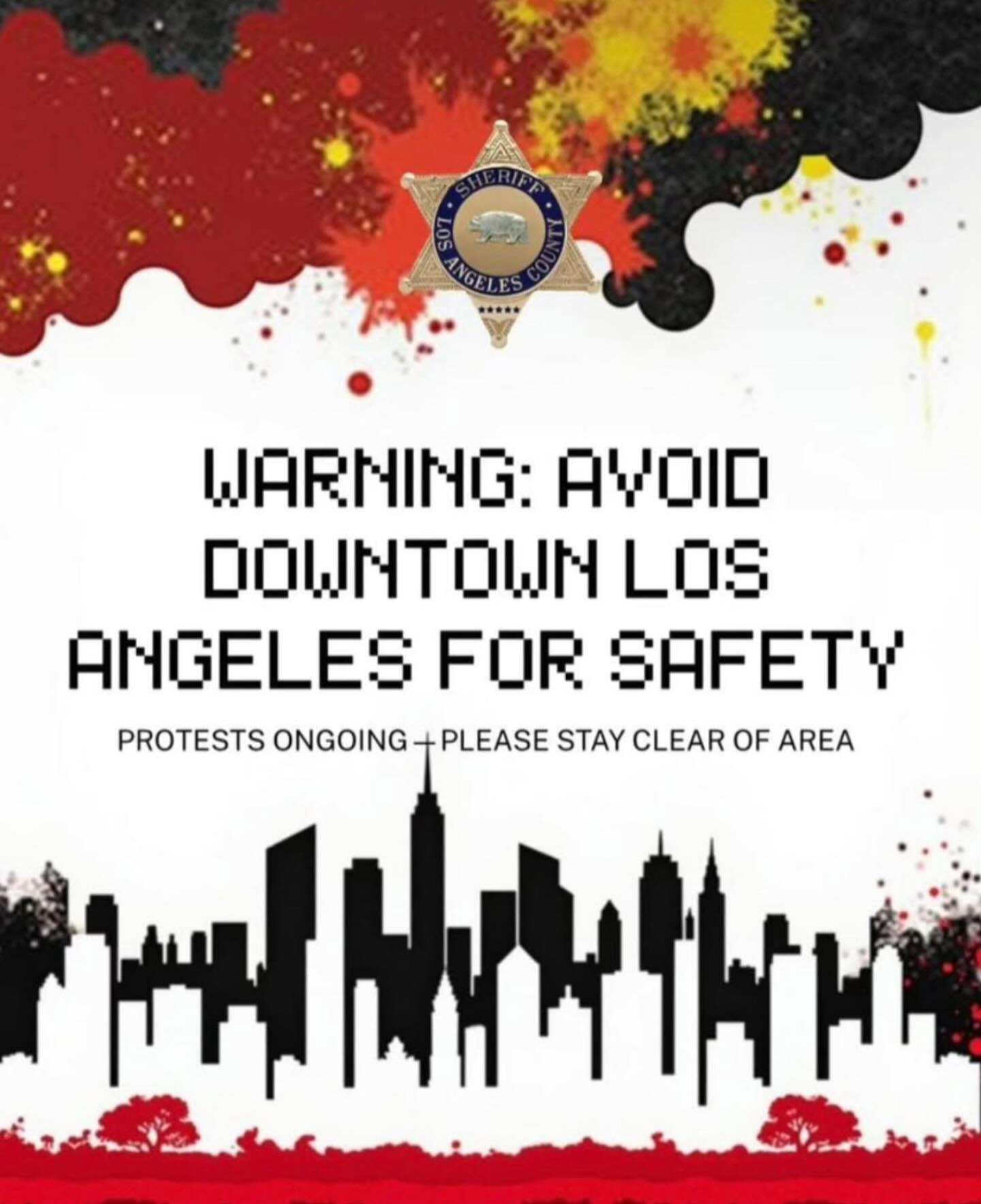 Cerritos - #repost @lasdhq ⚠️Safety Alert: Avoid Protest Area⚠️ A ...