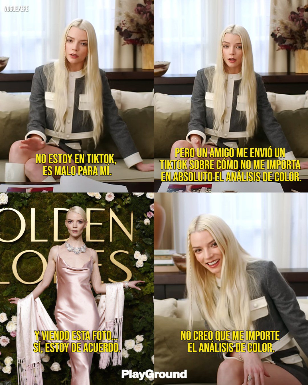 PlayGround - En una entrevista con Vogue, Anya Taylor Joy... | Facebook