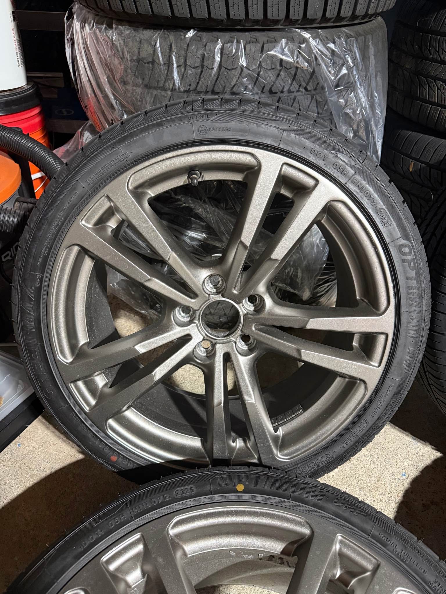 Audi/VW - 18” Split Y Speedline Wheels OEM Pearl Grey 18x8 5x112 46ET ...