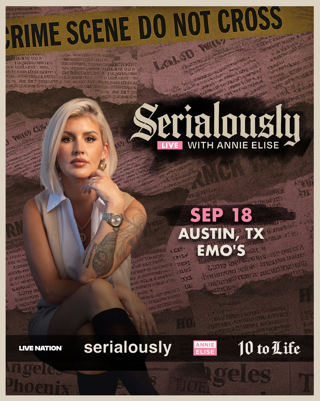 Emo's - JUST ANNOUNCED: SERIALously with Annie Elise is coming to Emo's ...