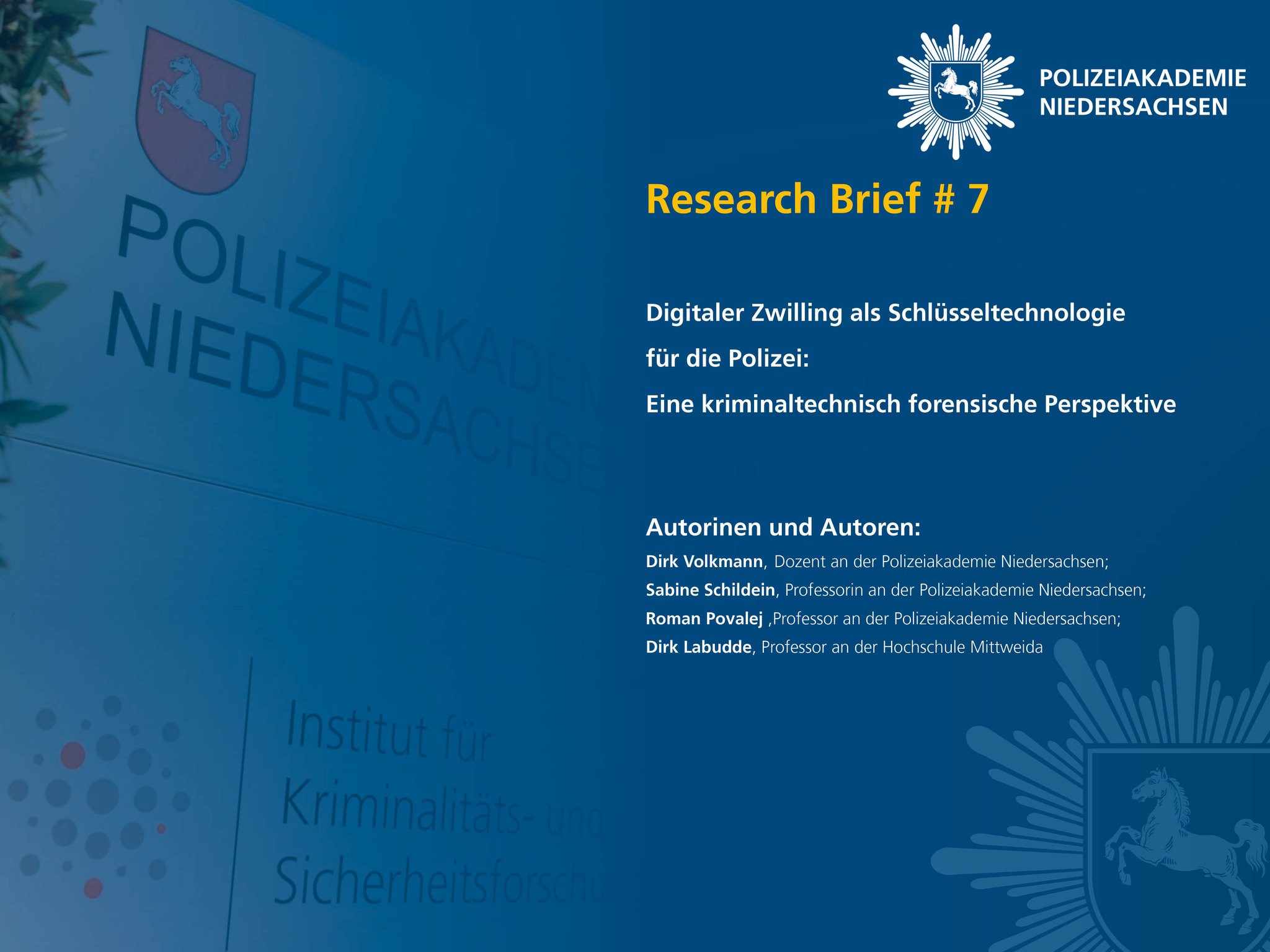 Polizeiakademie - Digitale Zwillinge 👥 als Zukunftstool der Polizei Das ...