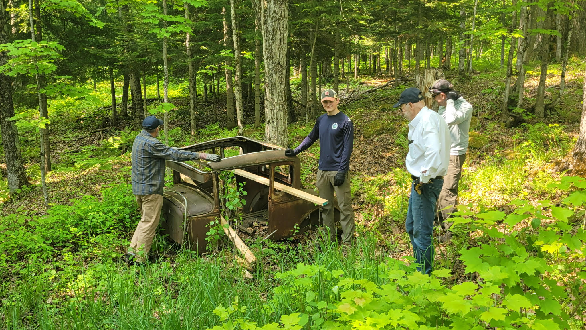 1930 Ford Model A Coupe recovered at Hanka Homestead in Keweenaw