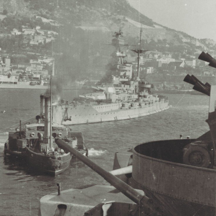 Navy - HMS Rodney at Gibraltar, 1941 — This striking wartime photograph ...