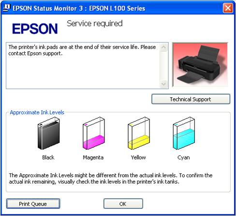 Epson Canon Printer Inkpads Reset Key Trusted End of Service Life ...