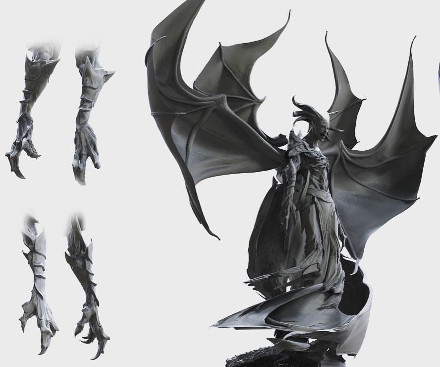 Aaron Sims Creative - Our Zbrush Model of Up The Valak Demon - Original ...