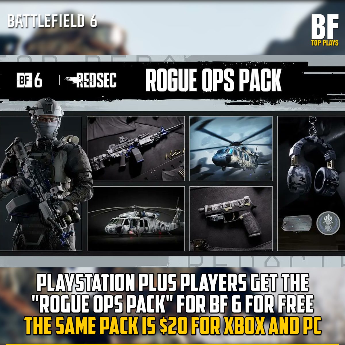 Free Toxic Tide pack for PlayStation Plus members in Battlefield 6 