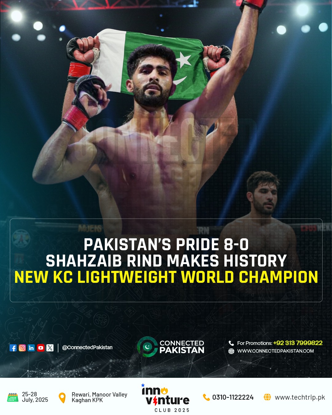 🇵🇰 Shahzaib Rind Makes History!... - Connected Pakistan | Facebook