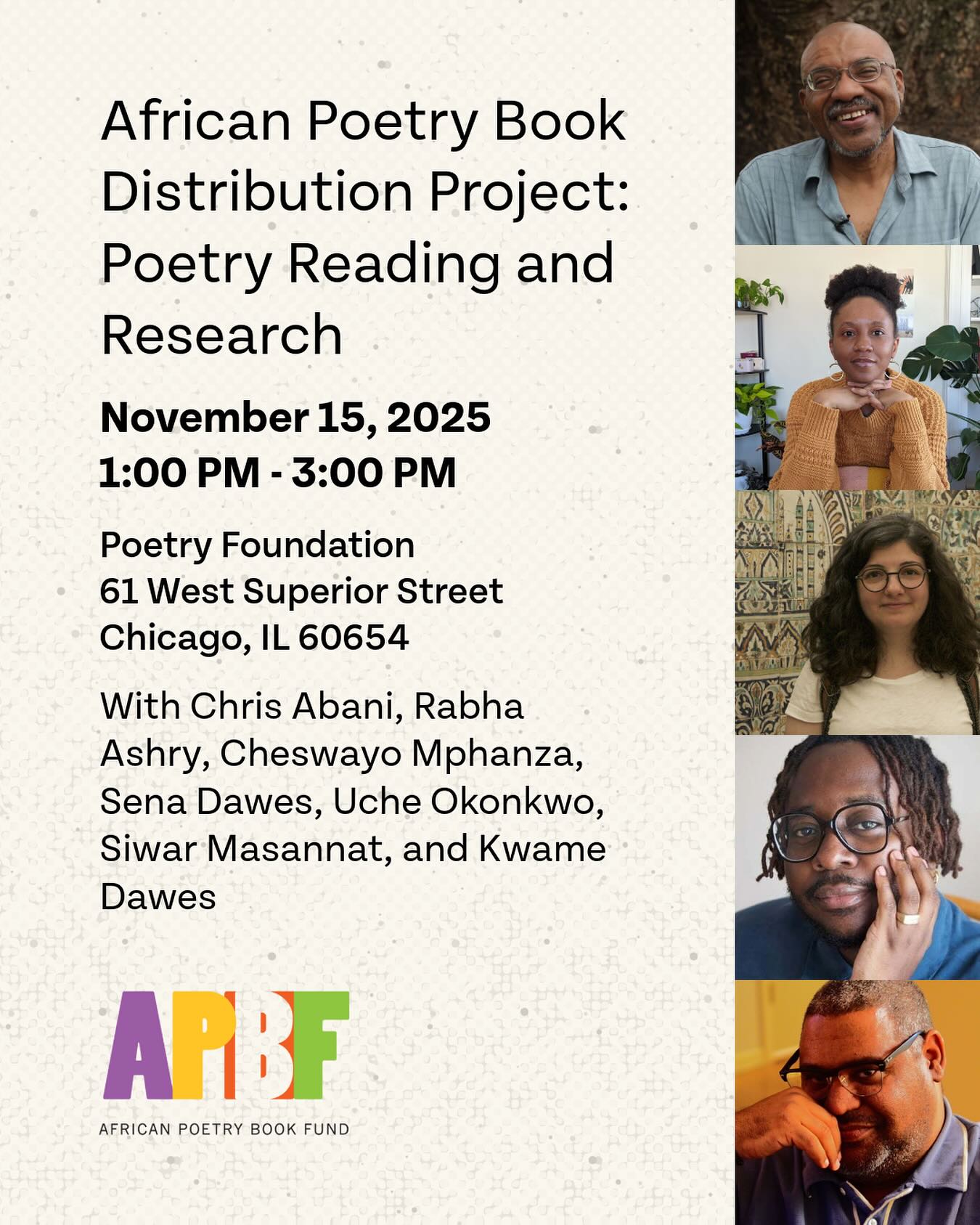 African - Kwame Dawes and the African Poetry Book Fund (APBF) team will ...