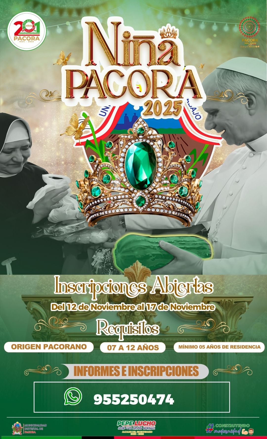 👑 Convocatoria “Niña... - Municipalidad Distrital de Pacora | Facebook