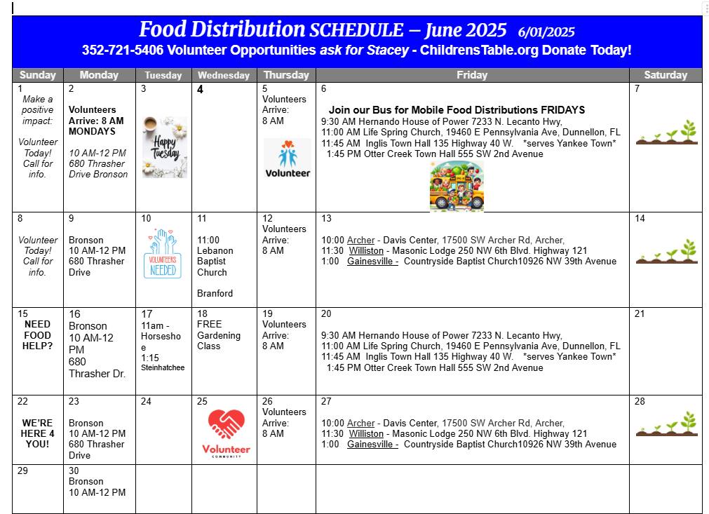 The Children's - 📅 Here’s a copy of our June Schedule! Join us at one ...