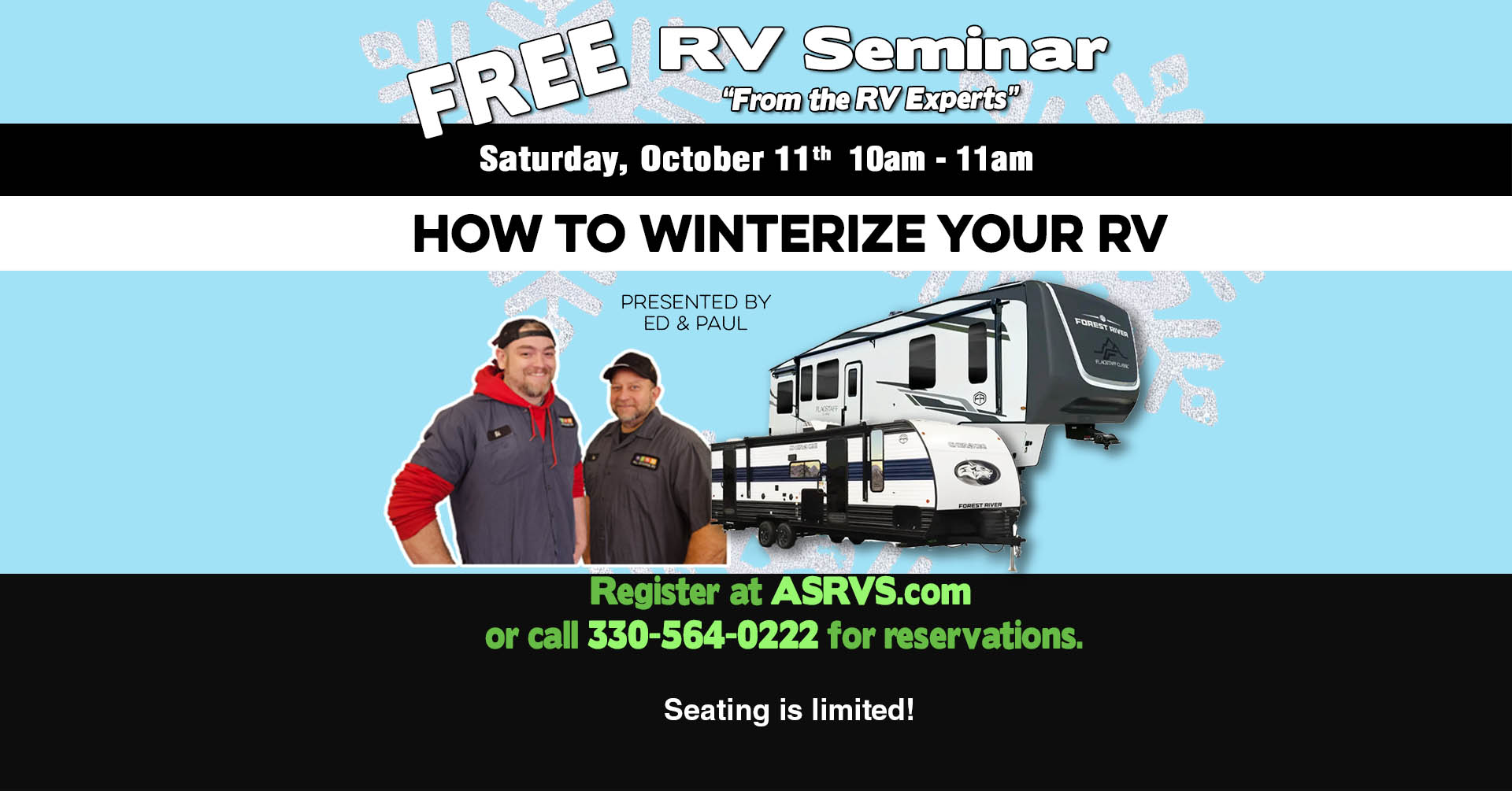 How To Winterize Your RV - FREE RV Seminar