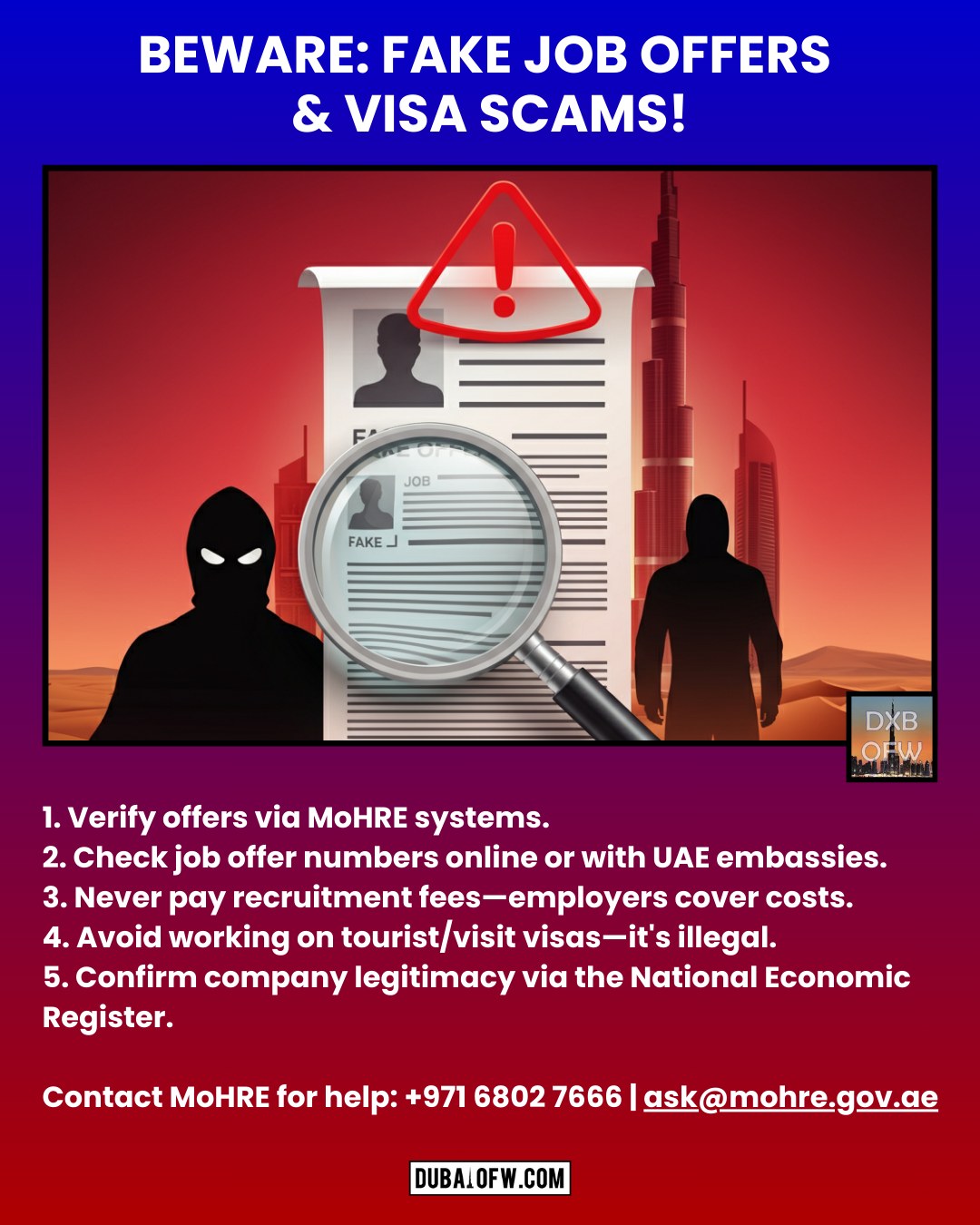 Dubai - UAE Warns of Fake Job Offers and Visa Scams The UAE’s Ministry ...