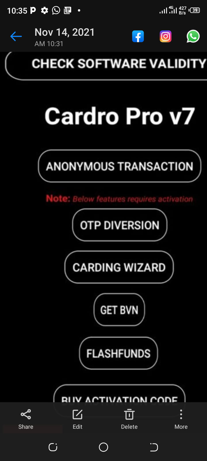 CARDRO PRO V7 LITE Cardro Pro... - Fake Transfer & HacK Bank | Facebook