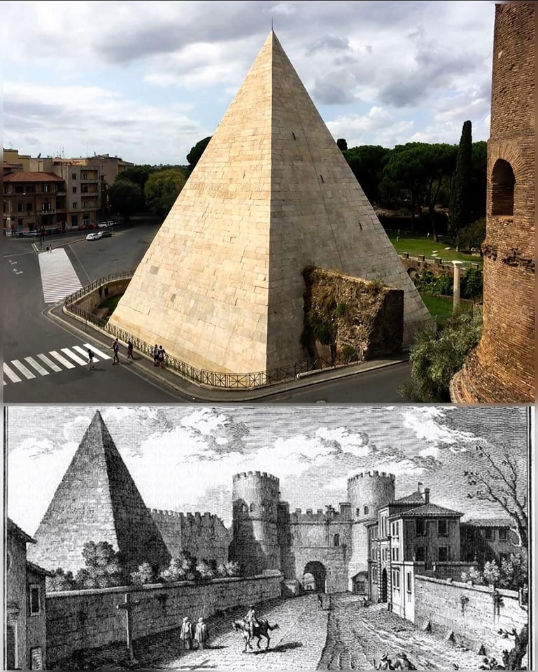 Amazing - The Pyramid of Cestius, built between 18 and 12 BC as a tomb ...