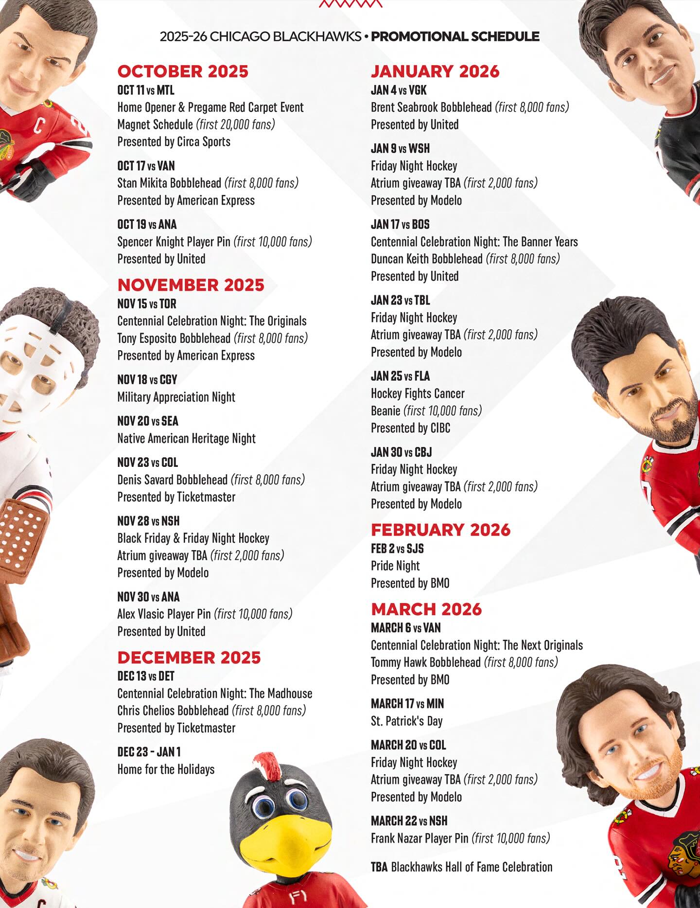 Charlie - Chicago Blackhawks 2025-26 Centennial Season promotional