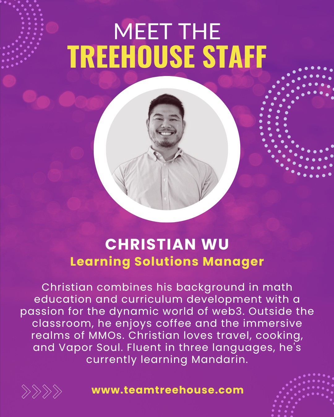 Treehouse - 🌟 Team Spotlight Series! Meet Christian, who brings ...