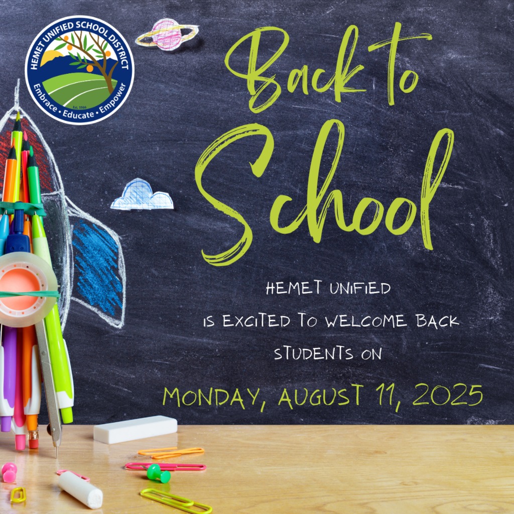 Hamilton - Reminder: The countdown is on! Hemet Unified is excited to ...