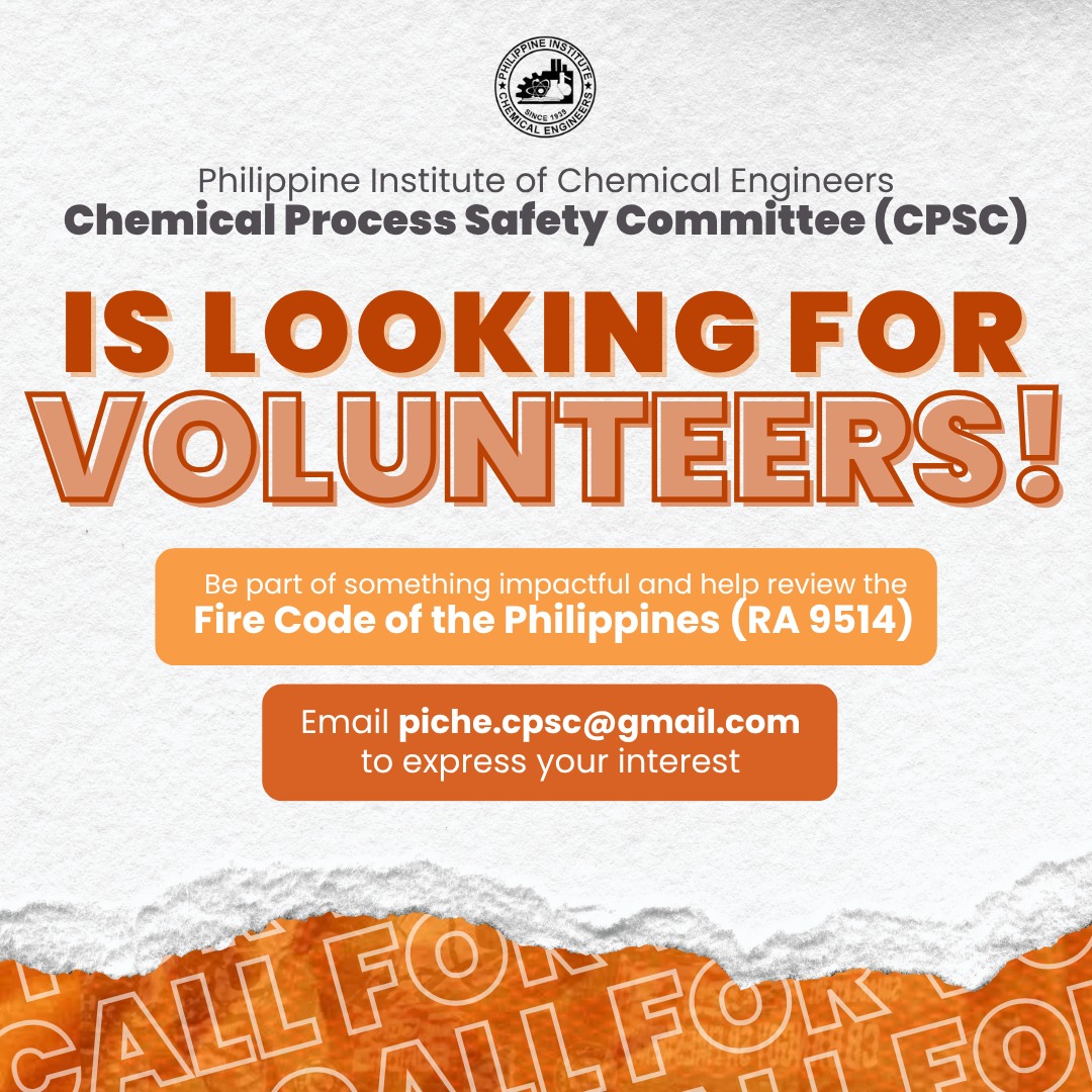 📣 𝐂𝐀𝐋𝐋 𝐅𝐎𝐑 𝐕𝐎𝐋𝐔𝐍𝐓𝐄𝐄𝐑 𝐂𝐇𝐄𝐌𝐈𝐂𝐀𝐋 𝐄𝐍𝐆𝐈𝐍𝐄𝐄𝐑𝐒 The Bureau of Fire Protection ...
