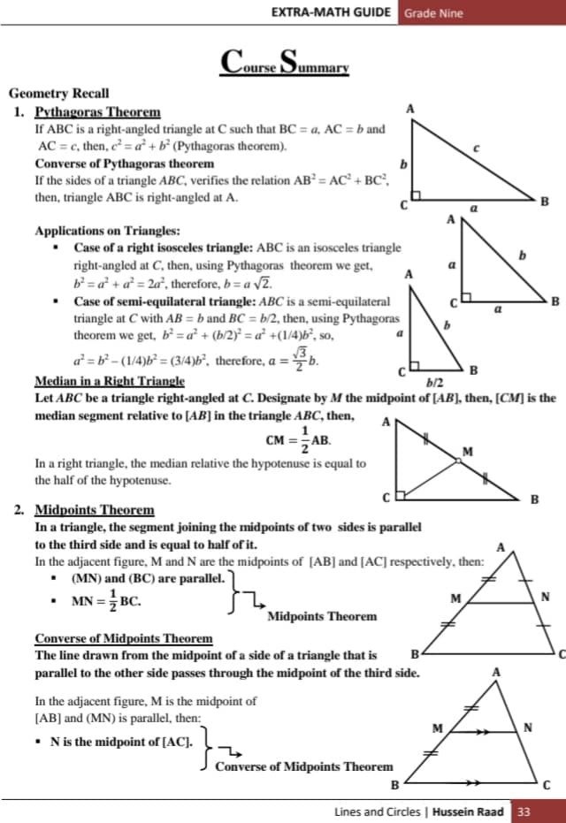 Extra-math - From Extra-math book G9 - Hussein Raad
