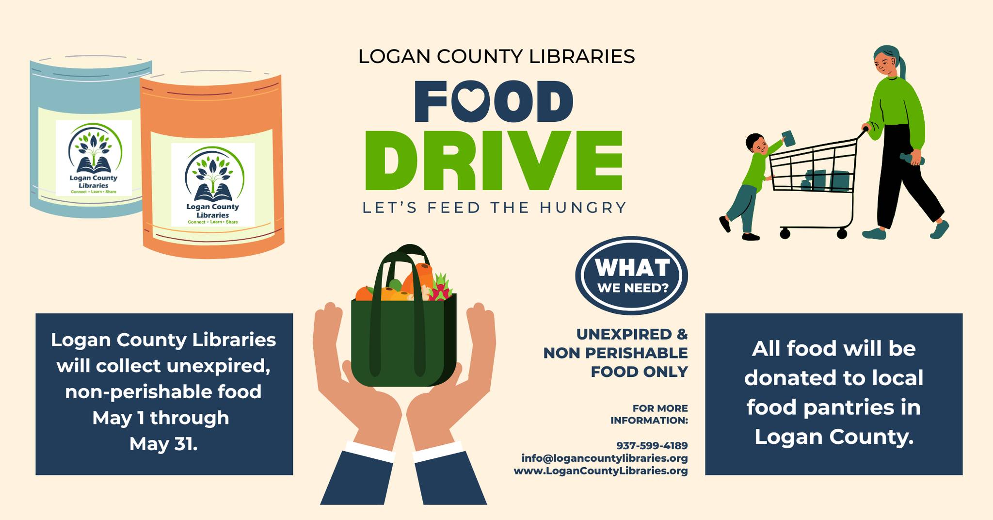 Logan - We are collecting non-perishable food at all six library ...