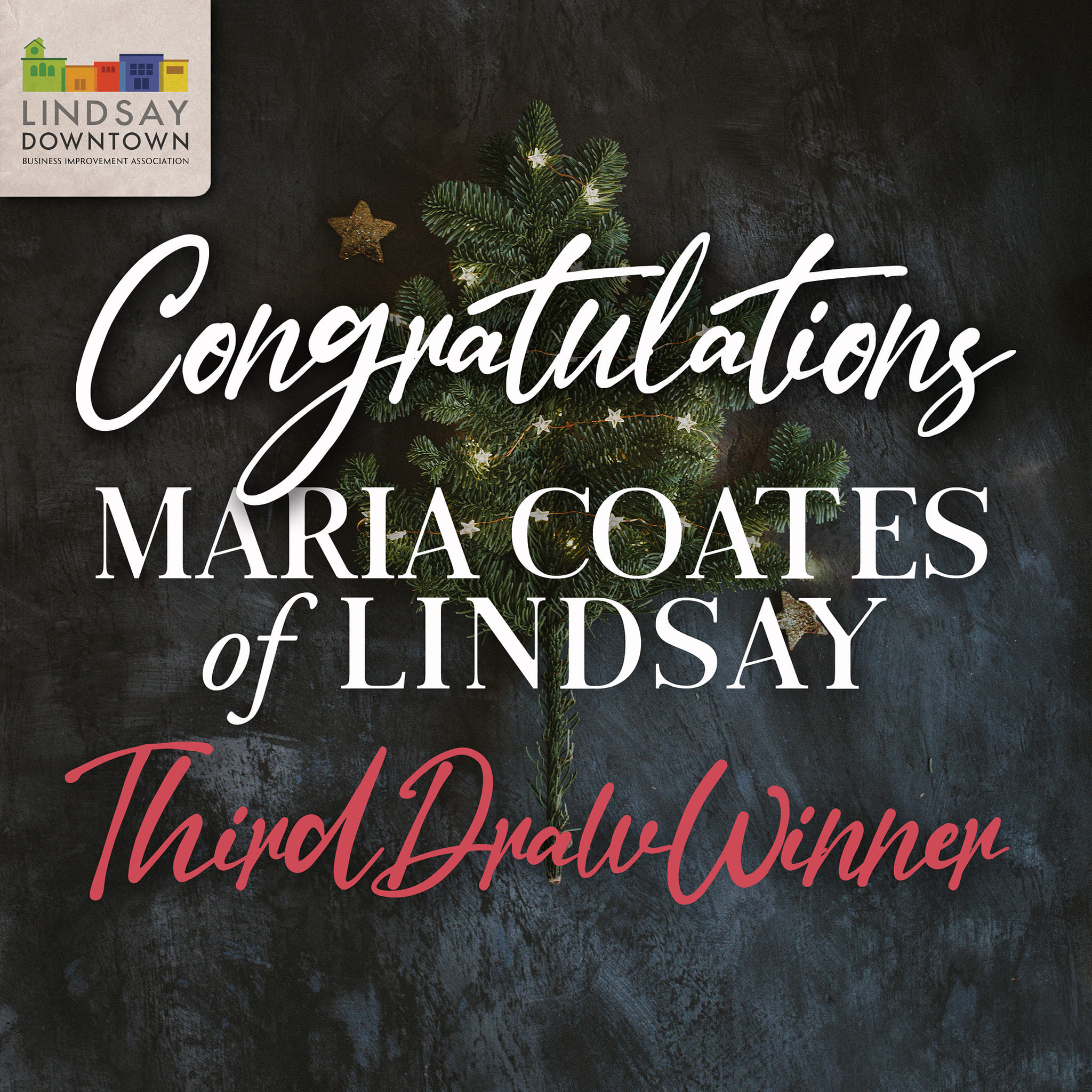 Our week THREE draw winner is here!... - Lindsay Downtown | Facebook